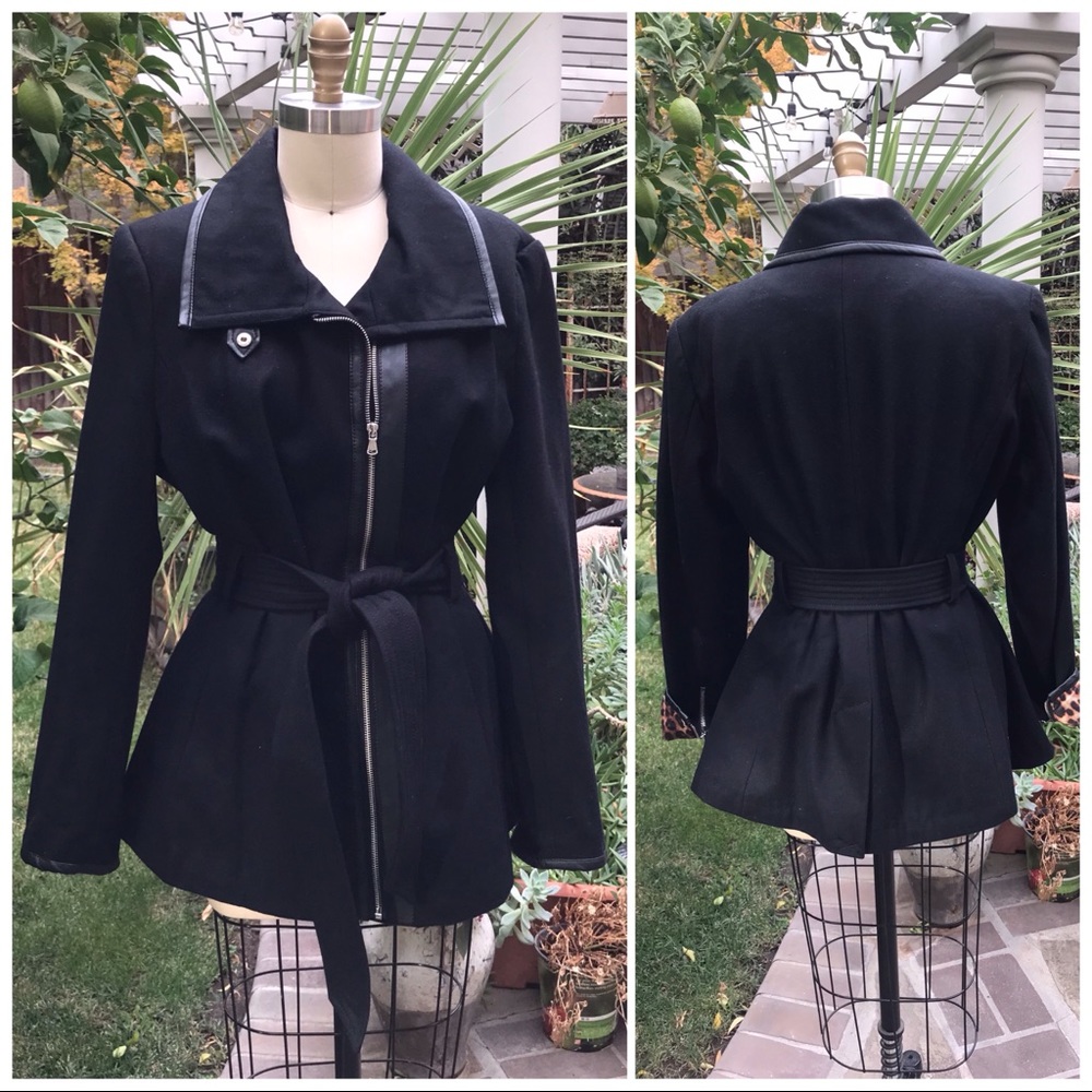 INC International XL Black Wool Jacket Size XL